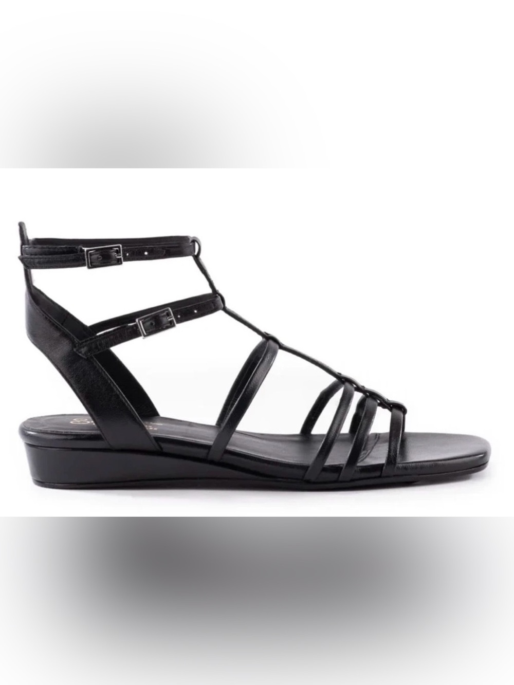 Seychelles Black Strappy Ankle-Wrap Sandals